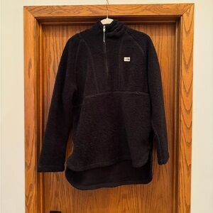 North face Black Quarter-Zip Sherpa Pullover Sweater
